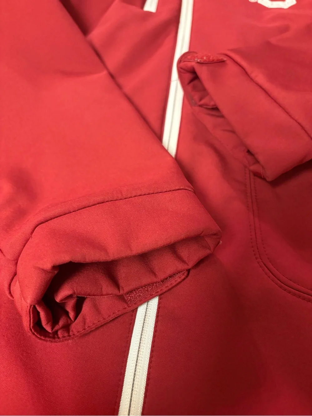 OU Crimson Full-Zip Jacket with White Trim 58 Sports Size L